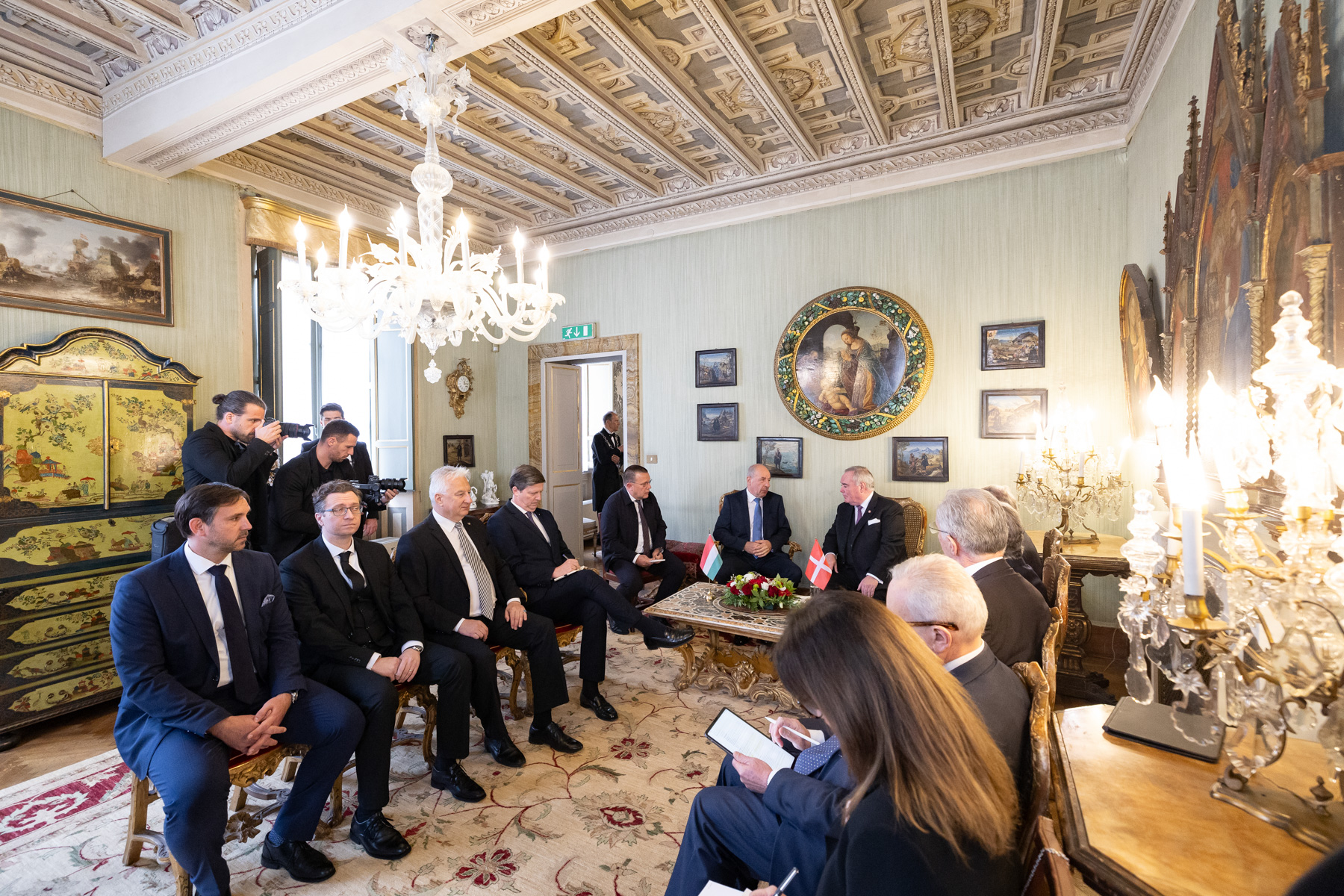 A köztársasági elnök látogatása a Nagymesternél